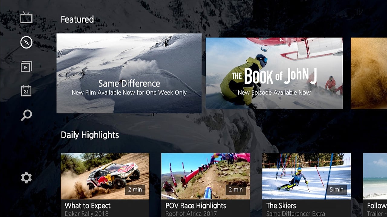 Ukázky britských aplikací Sky Q – VOD videotéky