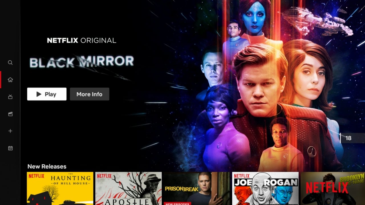 Ukázky britských aplikací Sky Q – VOD videotéky