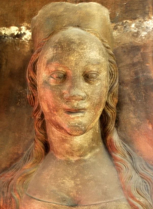 Anna Svídnická, třetí manželka Karla IV. , busta v katedrále na Hradě