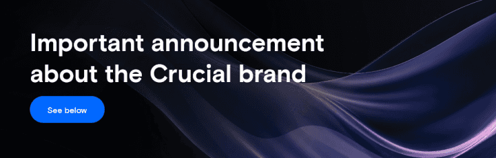 Autor: Crucial Micron oznamuje konec divize Crucial na webu značky