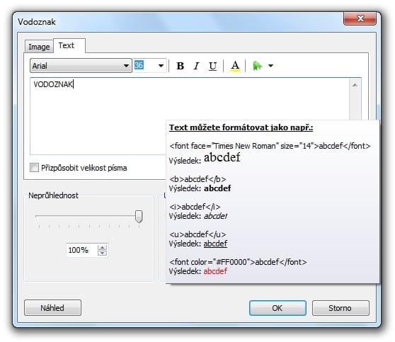 <p>VSO Image Resizer umožňuje přidat jednoduše vodoznak</p>