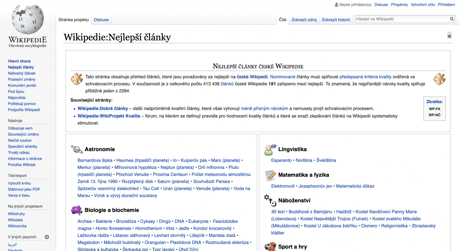 Nejhledanější články na tuzemské Wikipedii.