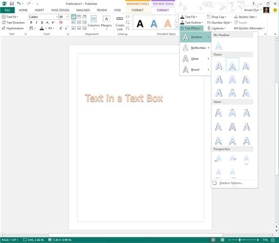 Formátování textu ve stylu WordArt; Zdroj: Microsoft