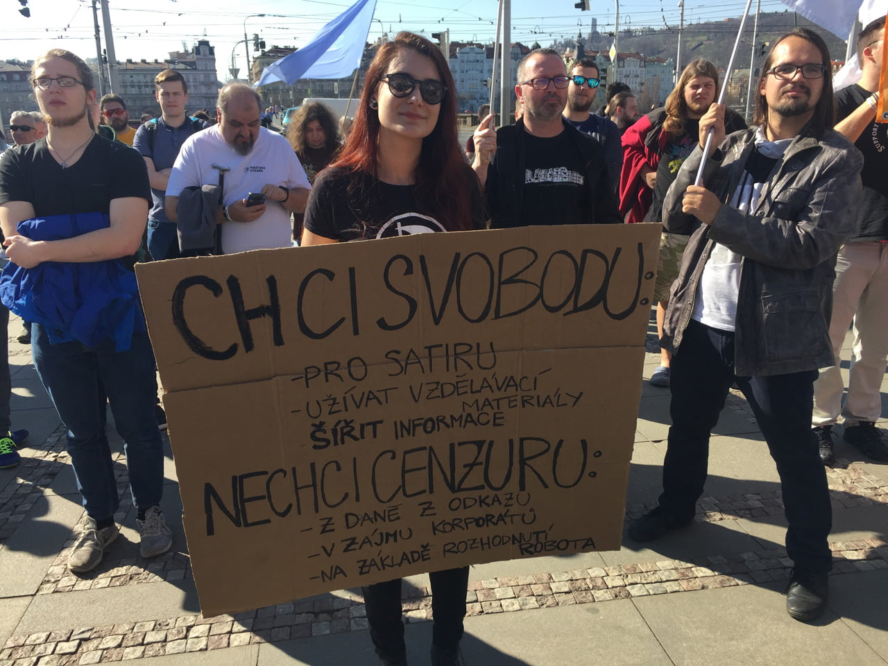 Demonstrace proti článkům 11 a 13 (Praha, 23. března 2019)