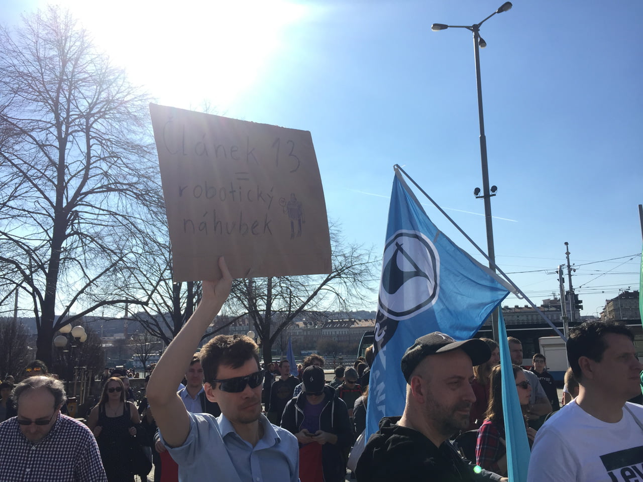 Demonstrace proti článkům 11 a 13 (Praha, 23. března 2019)