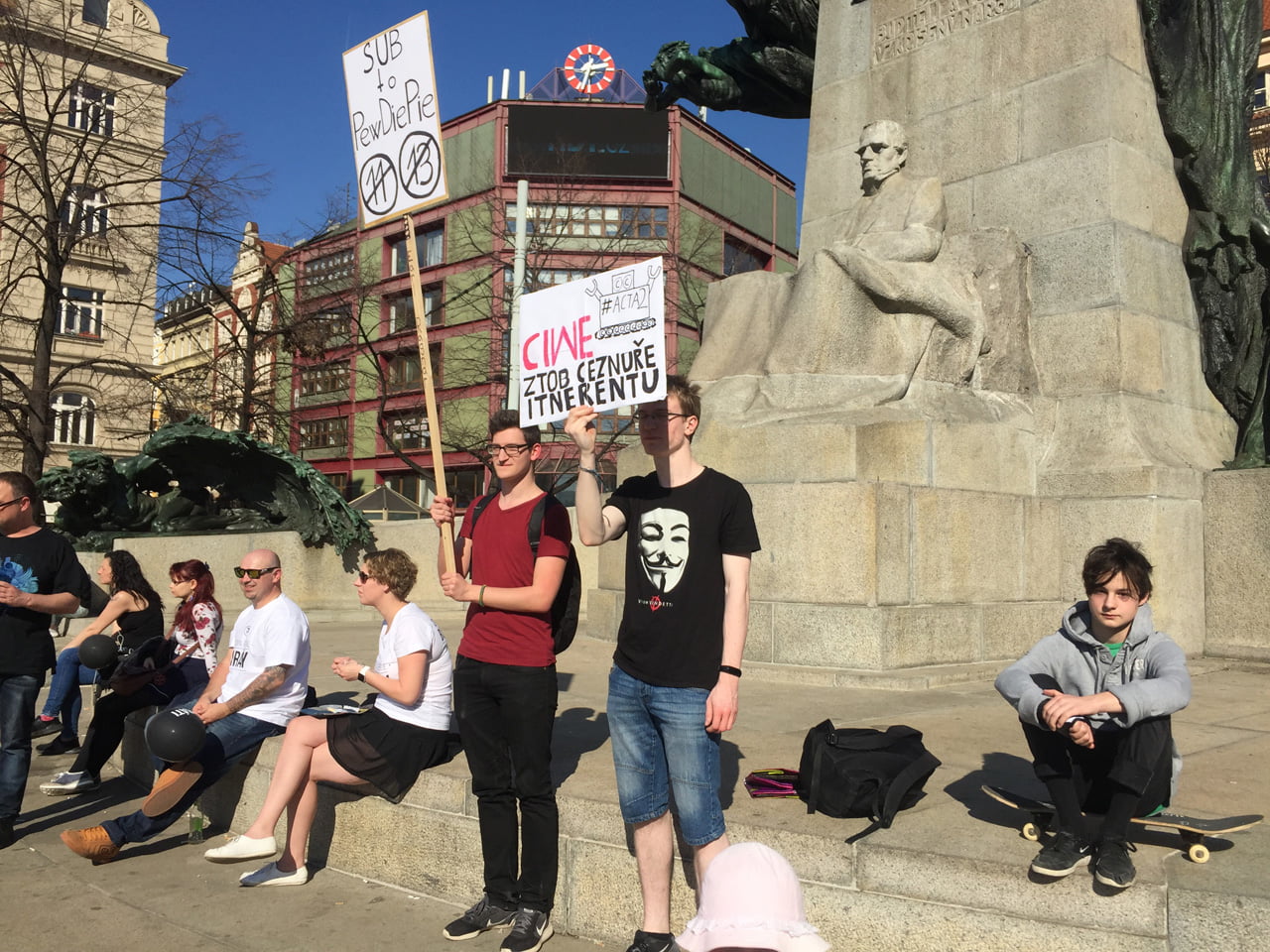 Demonstrace proti článkům 11 a 13 (Praha, 23. března 2019)