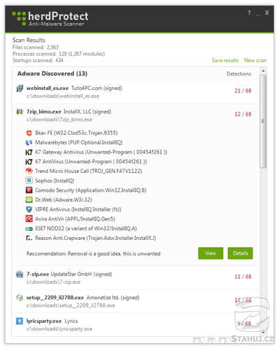 Aplikace herdProtect Anti-Malware Scanner vás spolehlivě a rychle ochrání před malwarem