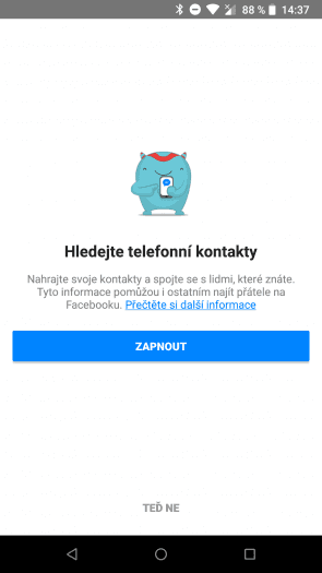 Messenger Lite chce také přístup ke kontaktům