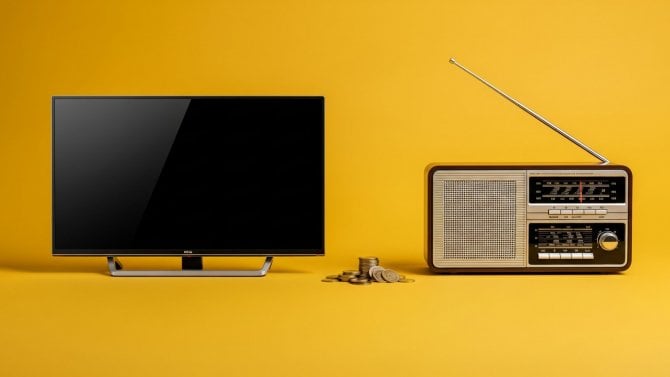 Rozhlasové a televizní poplatky (ilustrační snímek)
