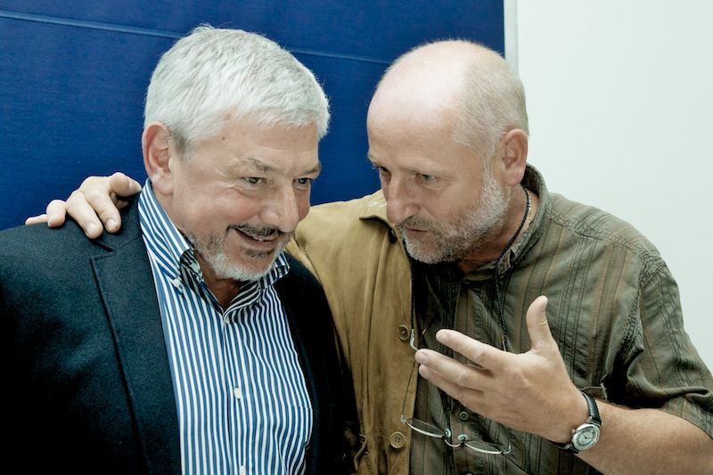 Bývalí generání ředitelé. Vladmír Železný a Jiří Balvín byli v dobrém rozmaru.