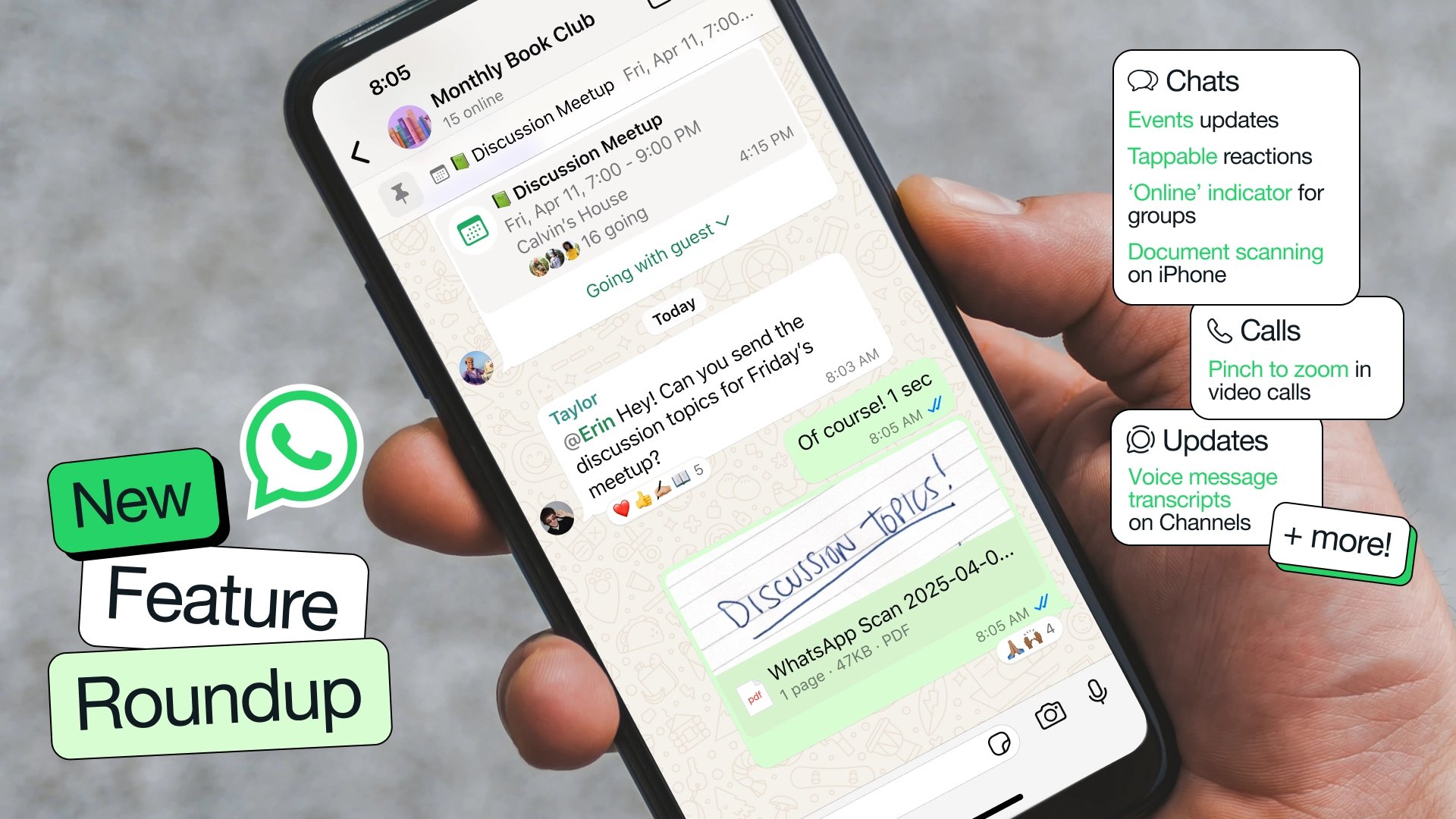 WhatsApp - představení nových funkcionalit