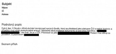 Podání spotřebitele na ČOI