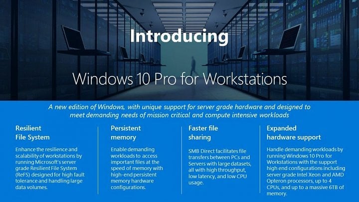 Windows 10 Pro for Workstations