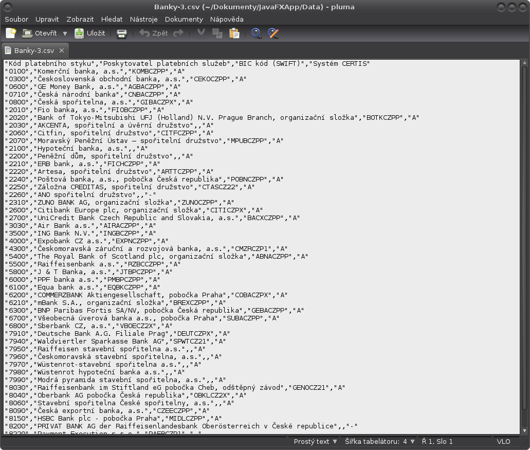 JavaFX: manipulace s CSV soubory v aplikaci