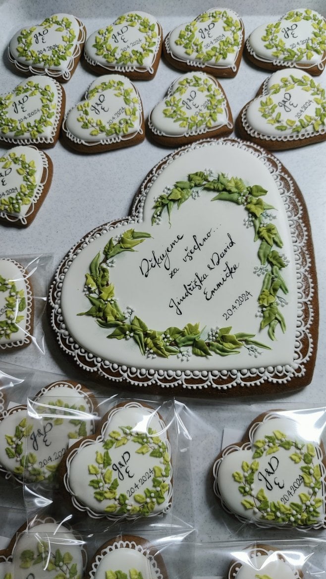 Svatební perníčky s poděkováním od Perníčky, medovníčky, gingerbread by Dadul