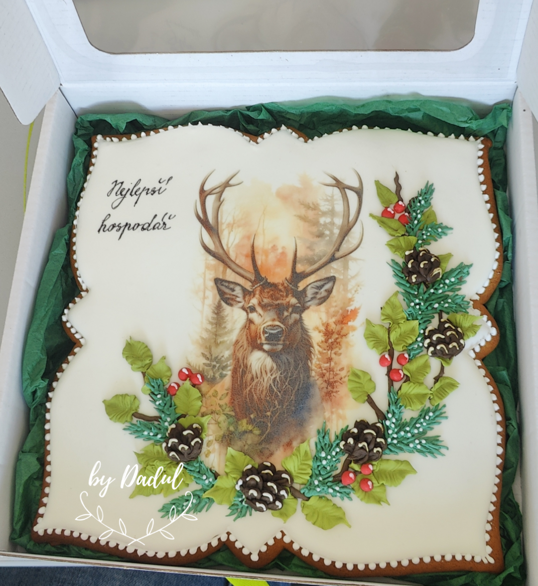 Perník jako dárek pro myslivce od Perníčky, medovníčky, gingerbread by Dadul