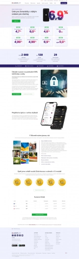 Původní web MONETA Money Bank před redesignem, první polovina roku 2024.