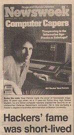 Obálka časopisu Newsweek (zde na výstřižku z článku v Milwaukee Sentinel z roku 1993) s Nealem Patrickem.