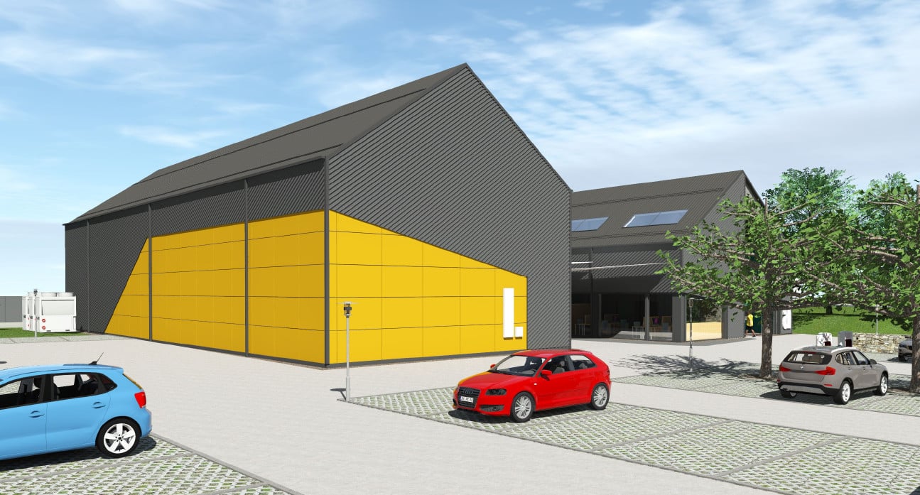 Vizualizace kravínu, třetího datacentra firmy Wedos