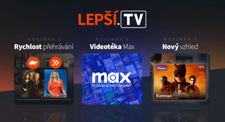 Lepší.TV - rychlost přehrávání