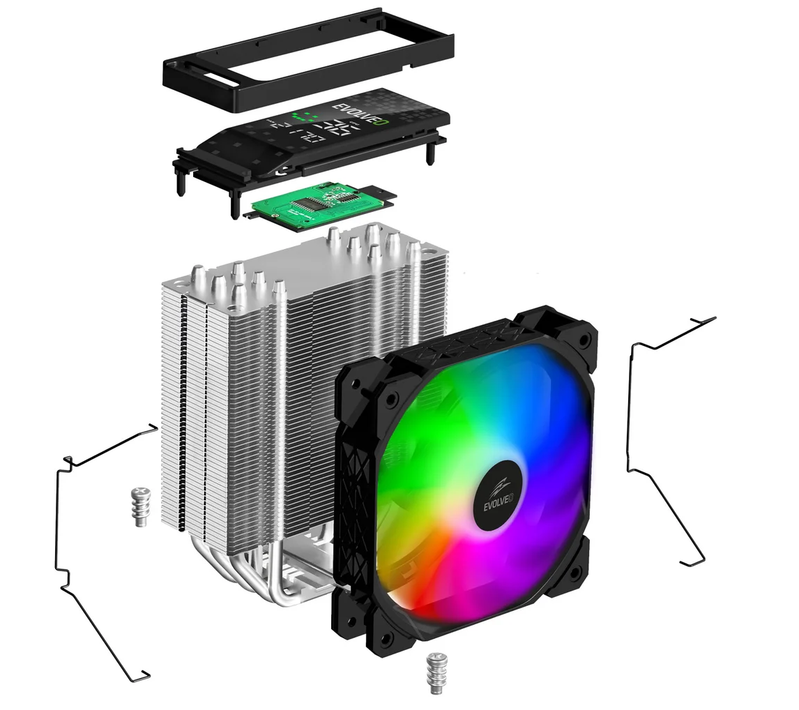 Chladič s displejem EVOLVEO QuietCool7