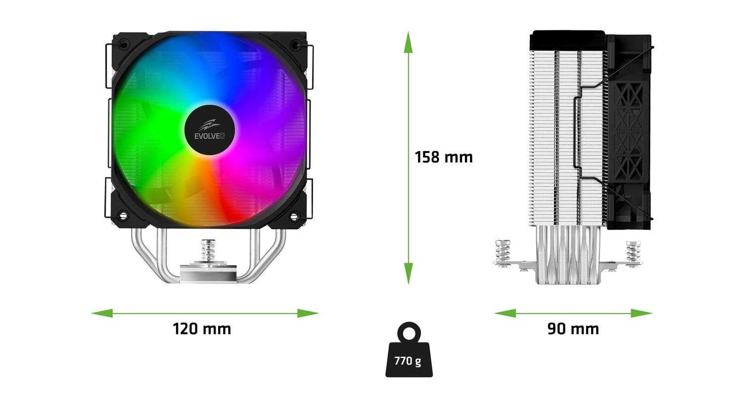 Chladič s displejem EVOLVEO QuietCool7