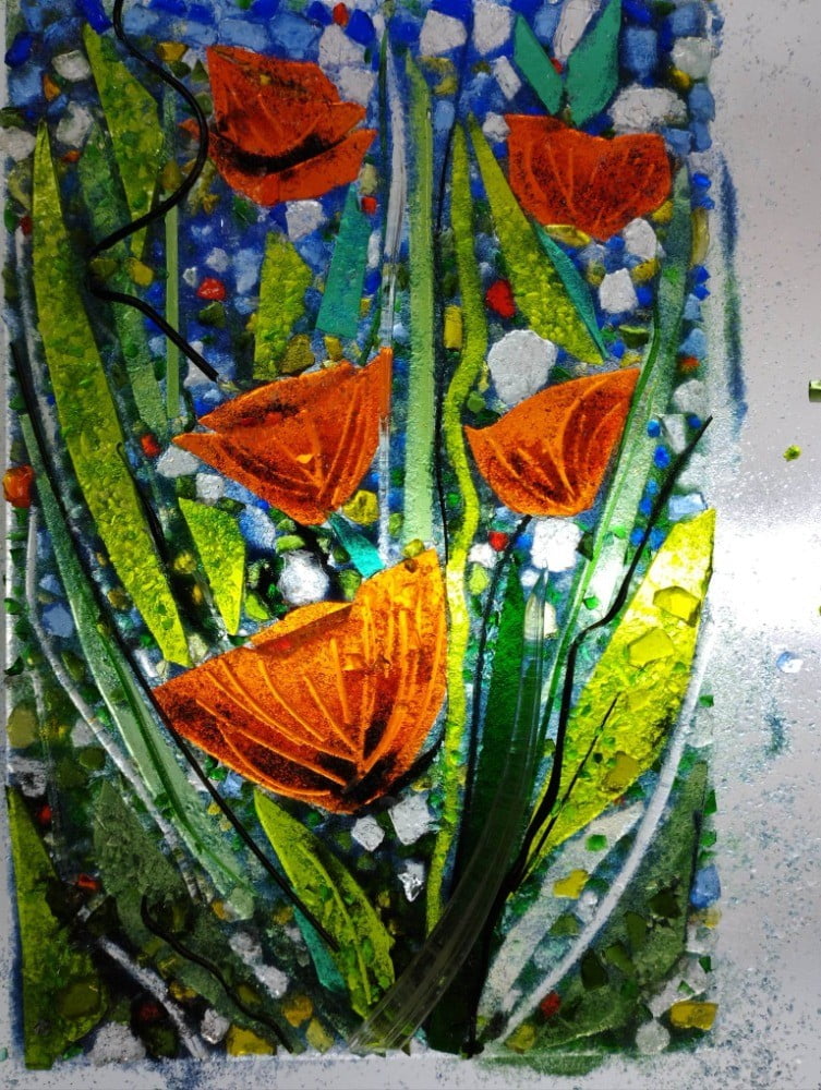 Skleněný obraz od Eva Edler Glass Art