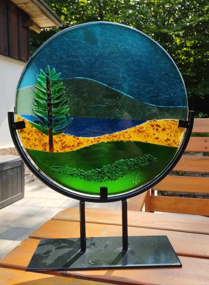 Skleněný obraz od Eva Edler Glass Art