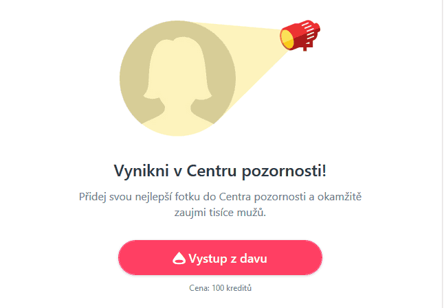 A pokud by nic z toho nezabralo, můžete vybrat svou nejlepší fotografii a nechat ji na webu zvýraznit, aby zaujala co nejvíce protějšků.