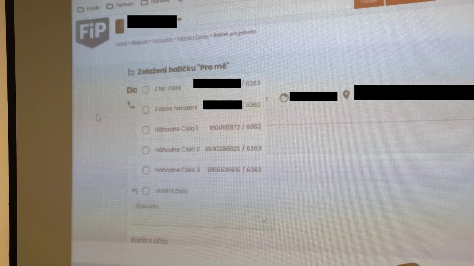 Partner Banka vám umí nabídnout číslo účtu na přání (musí samozřejmě splňovat standard "Modulo 11". Můžete si takto třeba nastavit vaše číslo účtu v jiné bance, nebo tvar podle data narození, mobilního čísla apod. (14. 3. 2024)