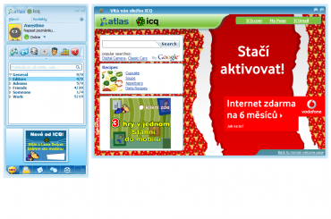 Po spuštění se zobrazí welcome page