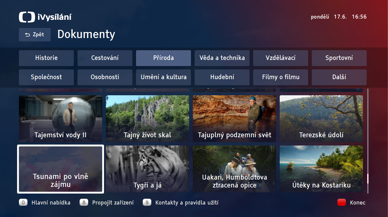 HbbTV iVysílání České televize 2019