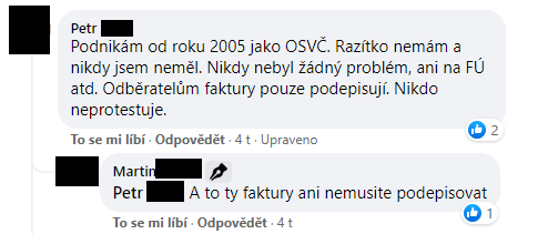 Jsou razítka pasé? Podnikatelé diskutovali na Facebooku