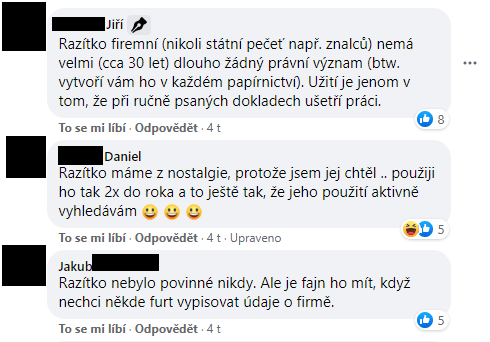 Jsou razítka pasé? Podnikatelé diskutovali na Facebooku