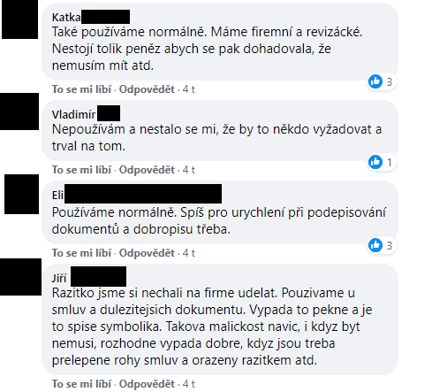 Jsou razítka pasé? Podnikatelé diskutovali na Facebooku