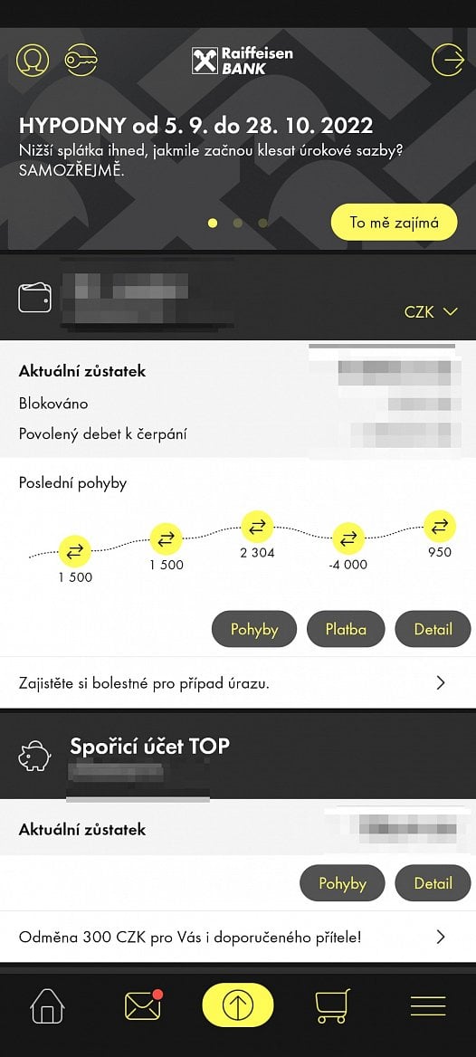 Původní aplikace mobilního bankovnictví Raiffeisenbank, která byla v září 2022 nahrazena novou verzí.