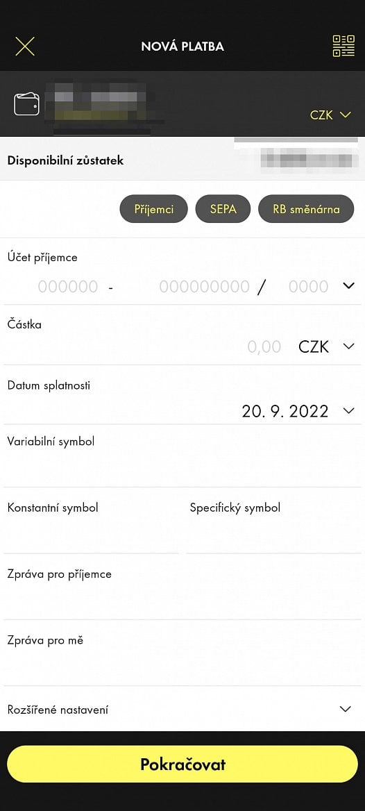 Původní aplikace mobilního bankovnictví Raiffeisenbank, která byla v září 2022 nahrazena novou verzí.
