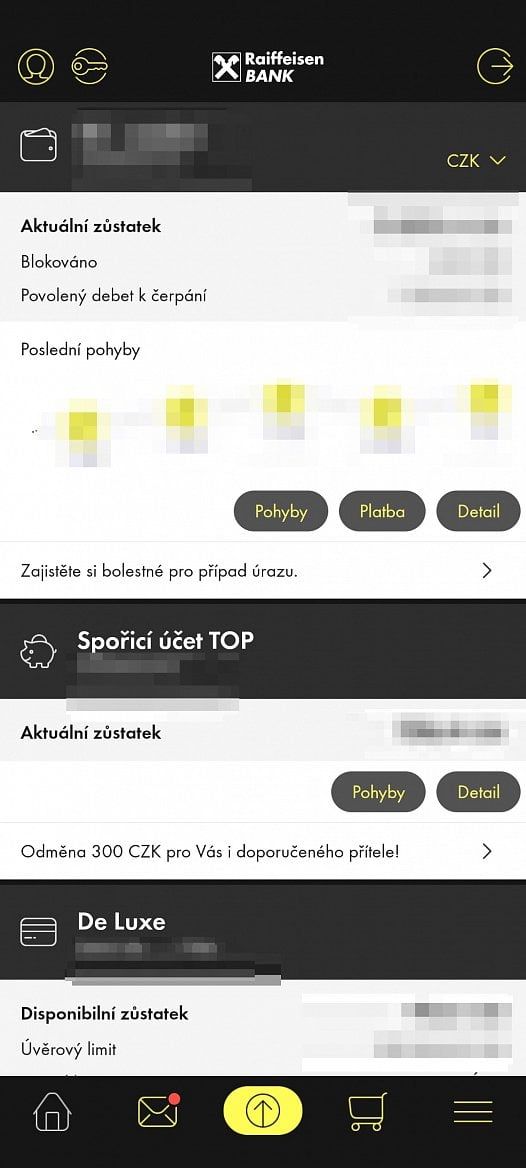 Původní aplikace mobilního bankovnictví Raiffeisenbank, která byla v září 2022 nahrazena novou verzí.