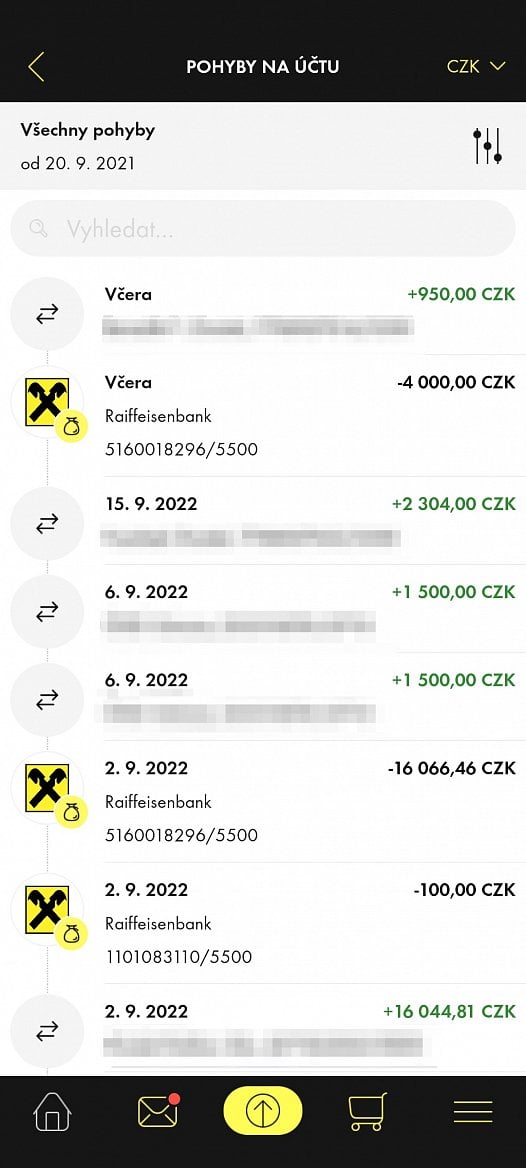 Původní aplikace mobilního bankovnictví Raiffeisenbank, která byla v září 2022 nahrazena novou verzí.
