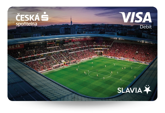 Autor: Česká spořitelna a. s. Virtuální co-brandová karta České spořitelny a pražské fotbalové Slavie s motivem "Eden jako na dlani". (07/2024)