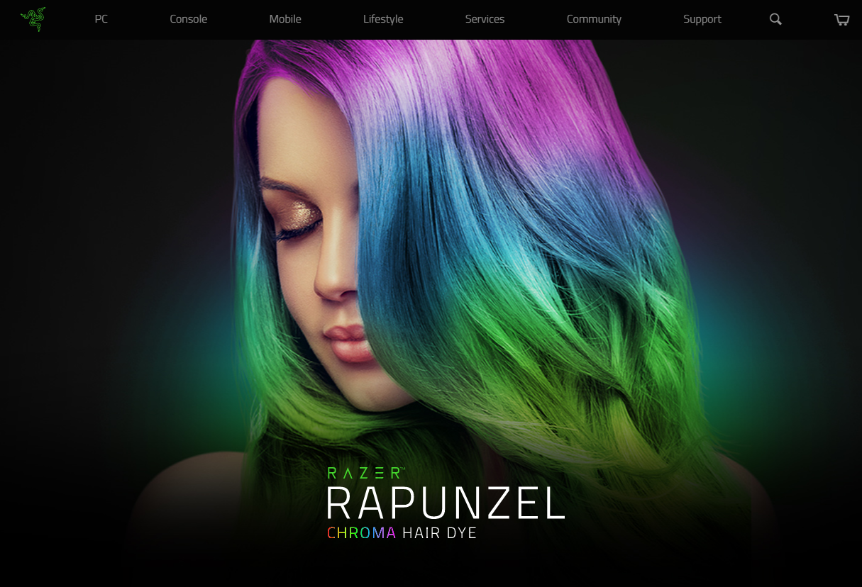 První RGB barva na vlasy od Razeru.