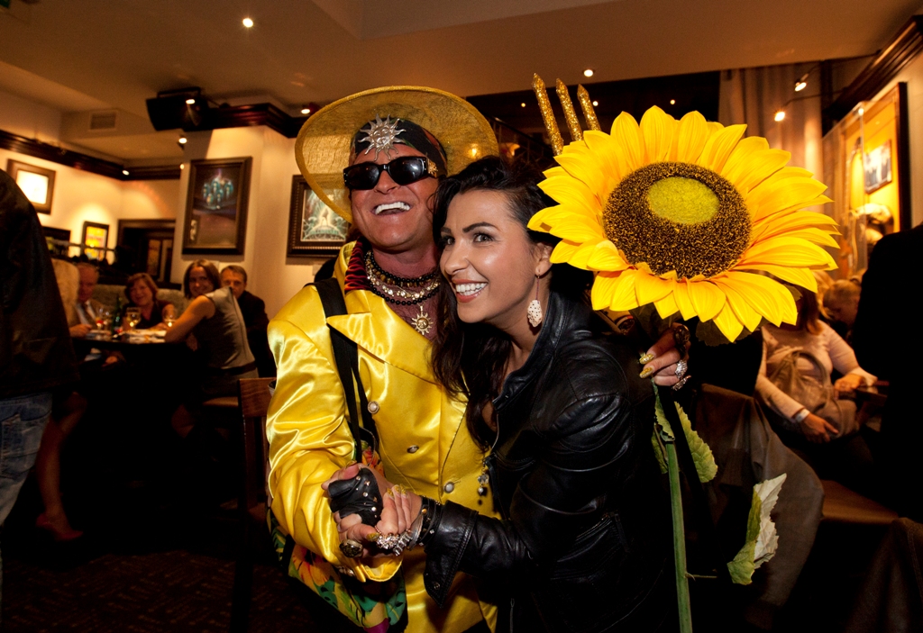 Daniel Nekonečný a Anife Vyskočilová na večírku mediální skupiny Pohoda