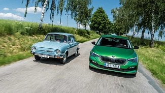 Náhledový obrázek - Retro duel: Škoda 100 vs. Škoda Scala aneb není litr jako litr