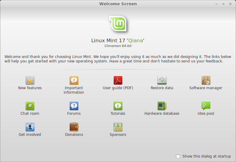 Linux Mint 17 Qiana (Cinnamon)