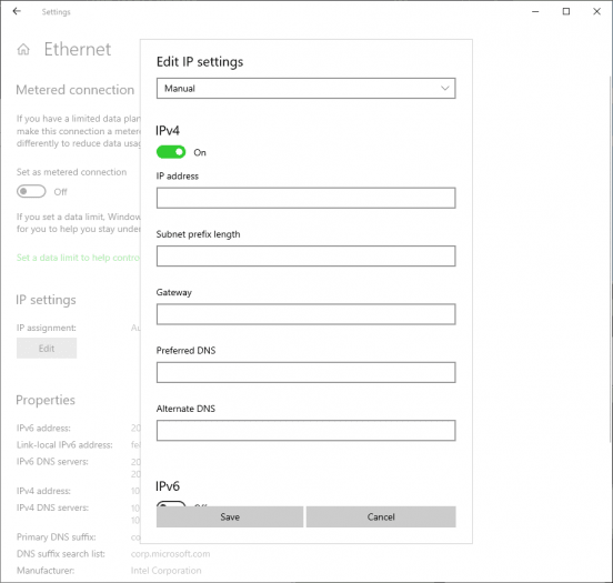 Statickou adresu IP už také nastavíte v moderním Nastavení (foto: Microsoft)