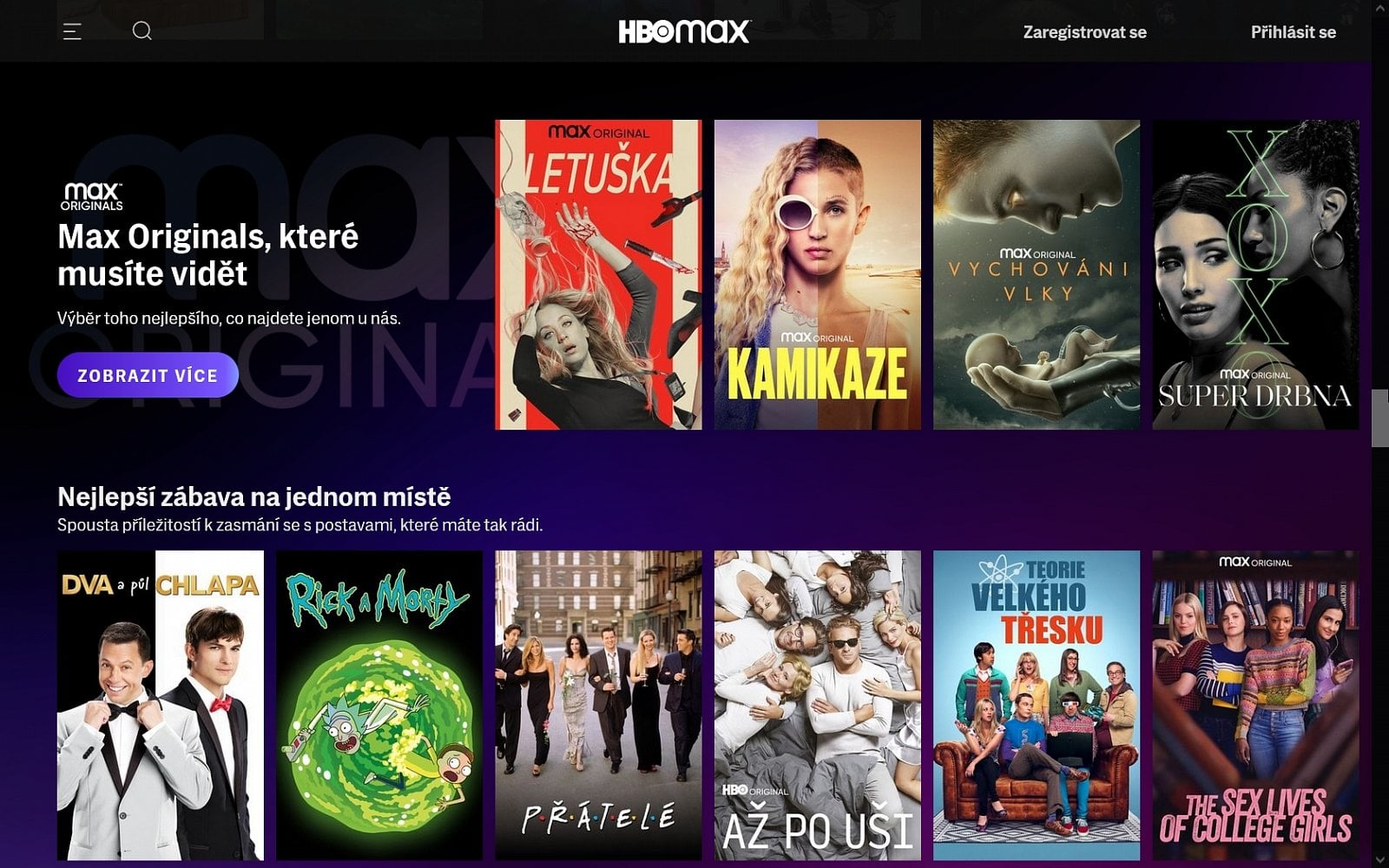 Česká verze HBO Max