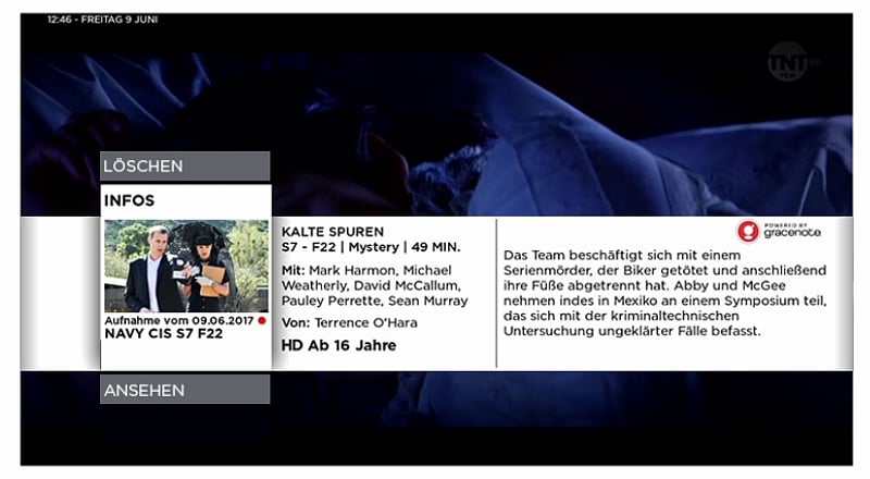 Giga TV - Práce s nahrávkami