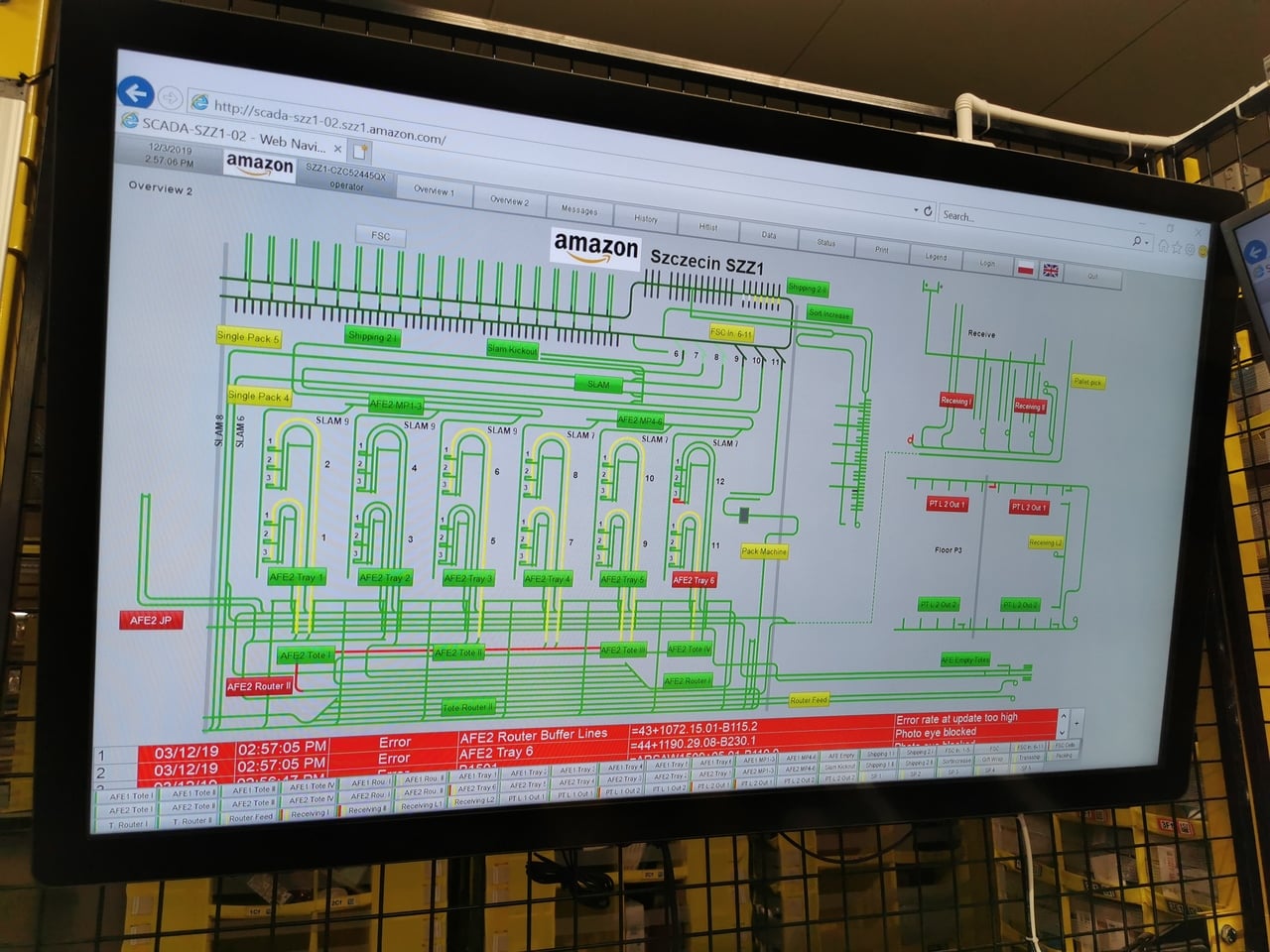 Robotické distribuční centrum Amazonu v polském Štětíně