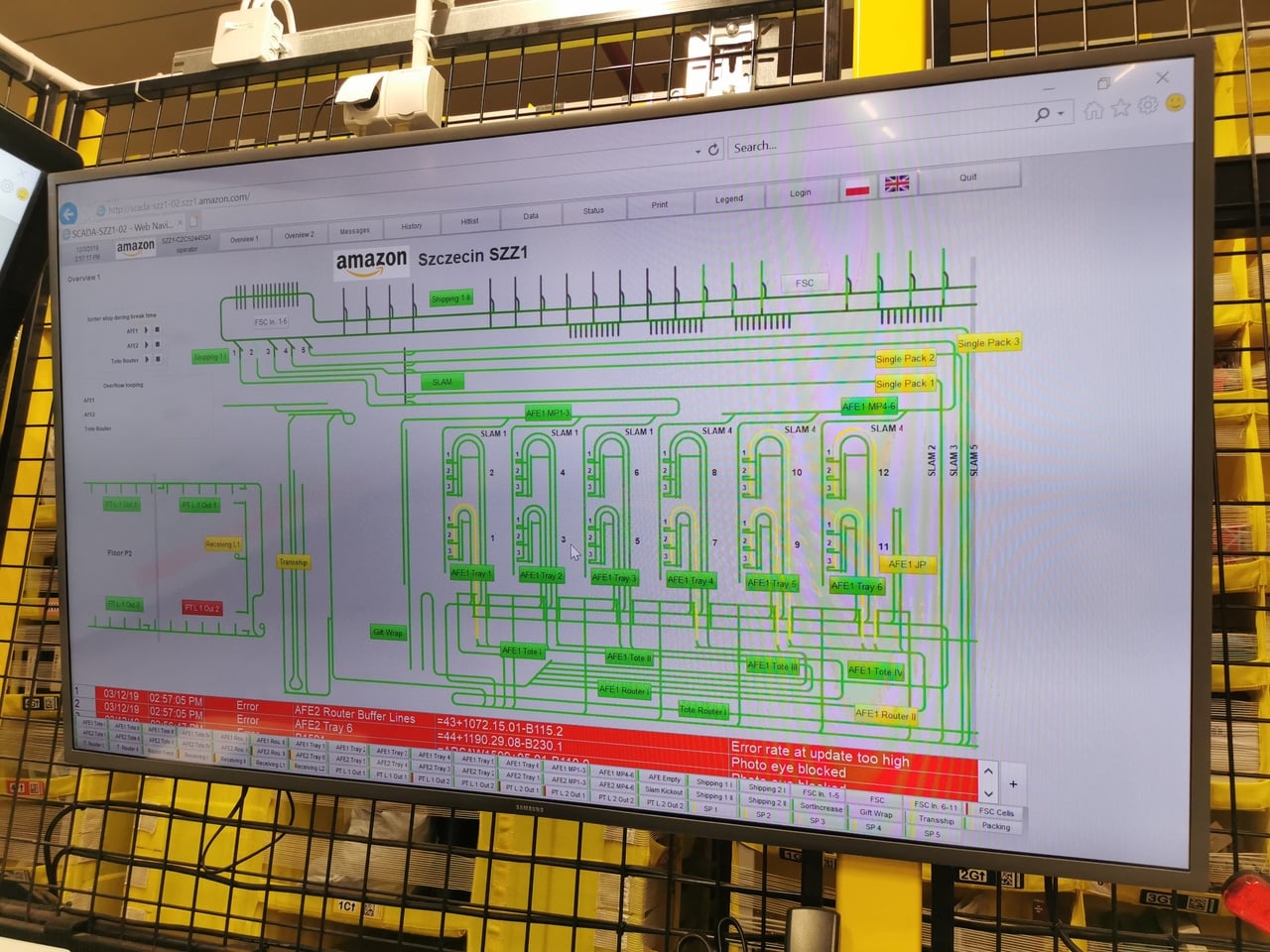 Robotické distribuční centrum Amazonu v polském Štětíně