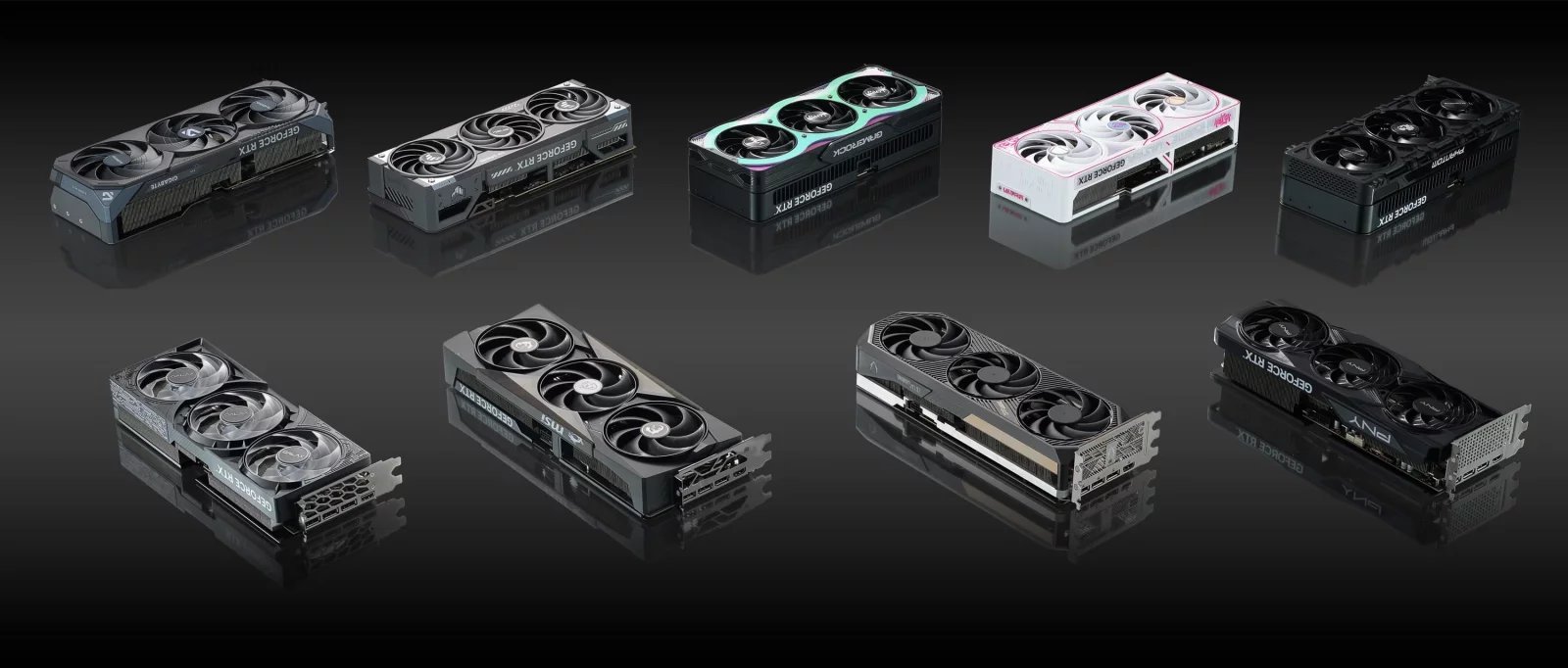 Nereferenční RTX 5070 Ti od různých partnerů. Founders Edition u tohoto modelu asi nebude